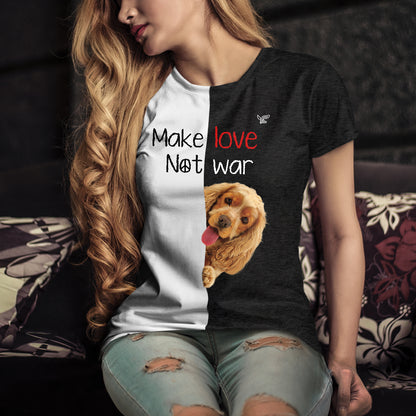 Make Love Not War - Englisches Cocker Spaniel T-Shirt V1