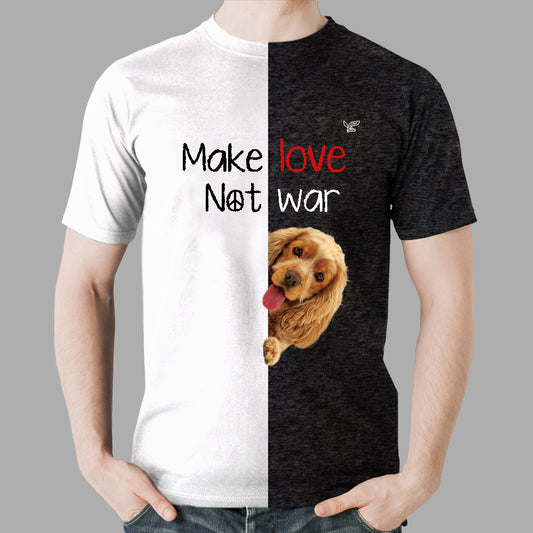 Make Love Not War - English Cocker Spaniel T-Shirt V1