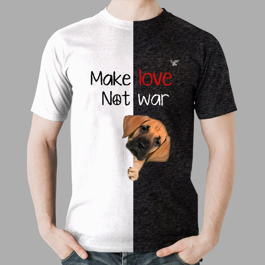 Faites l'amour, pas la guerre - T-shirt Dogue Allemand V1