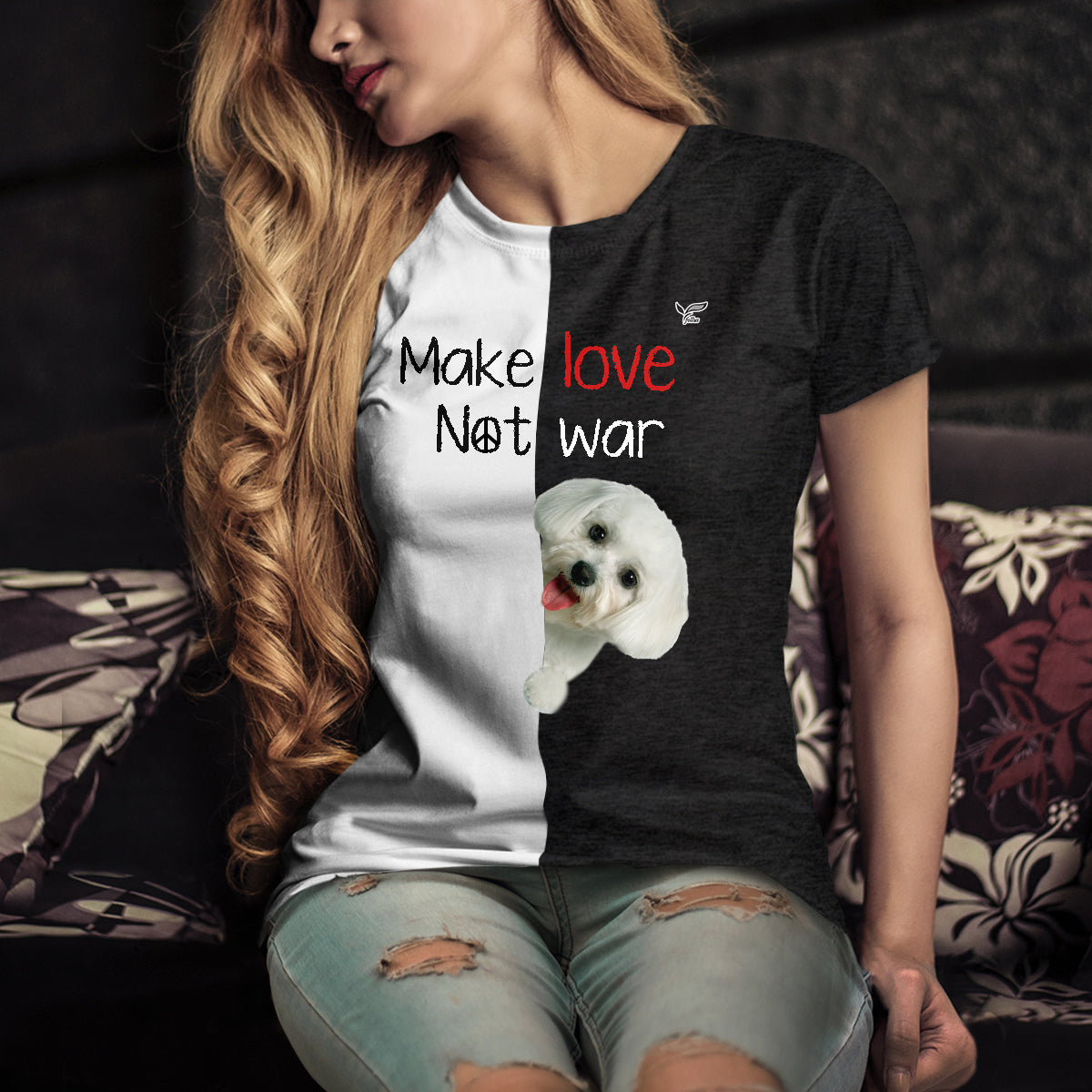 Make Love Not War - Maltese T-Shirt V1