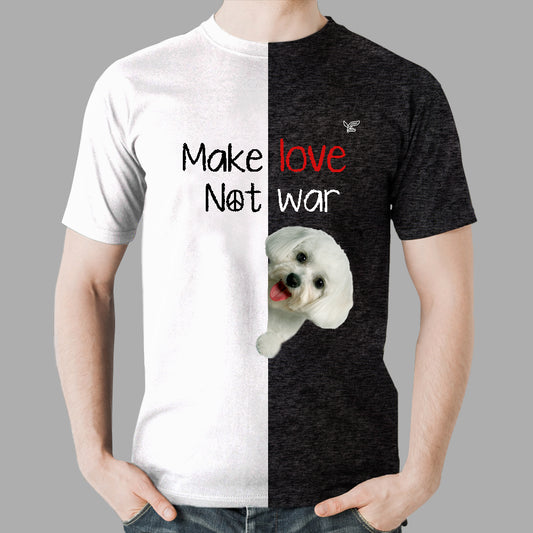 Make Love Not War - T-Shirt maltais V1