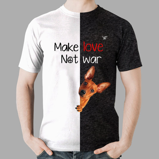 Make Love Not War - Zwergpinscher T-Shirt V1