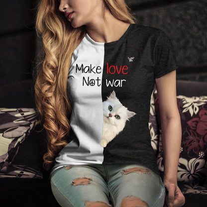 Make Love Not War - Persian Cat T-Shirt V1