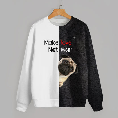 Faites l'amour, pas la guerre - Sweat-shirt Carlin V1