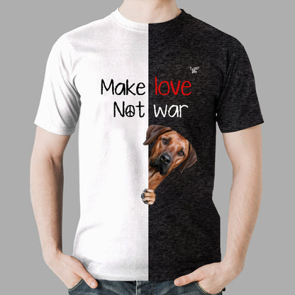 Make Love Not War - Rhodesian Ridgeback T-Shirt V1