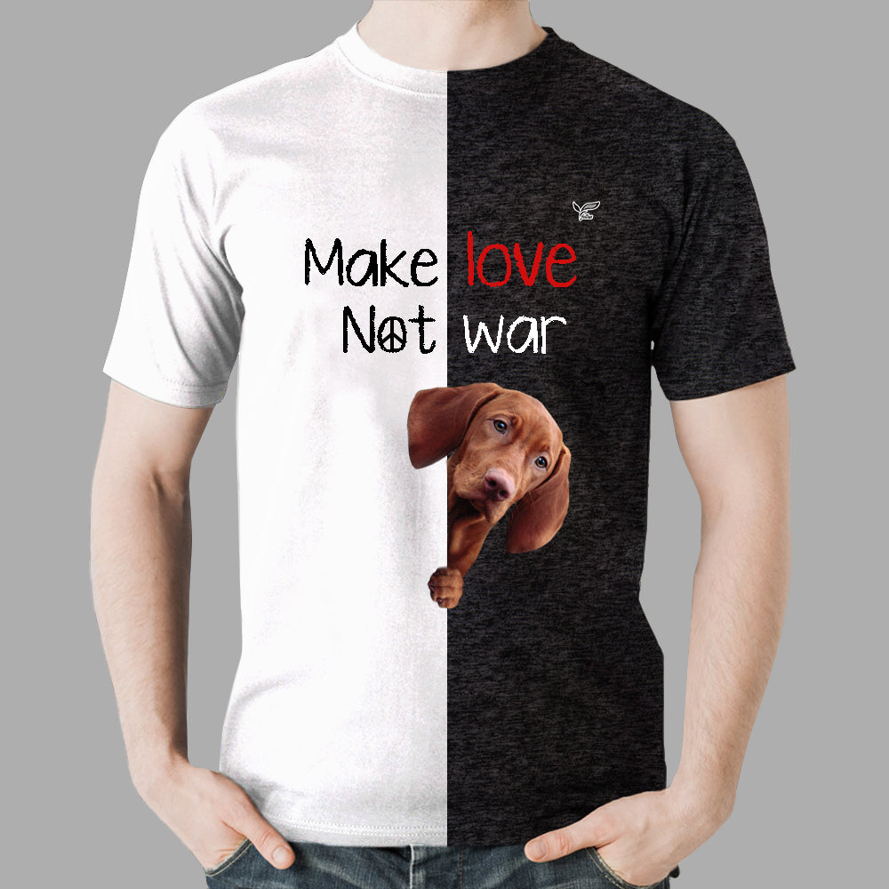 Faites l'amour, pas la guerre - Vizsla T-Shirt V1