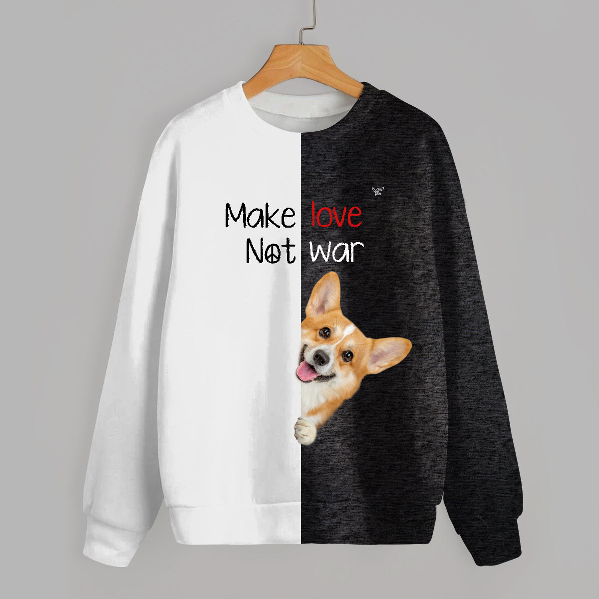 Faites l'amour, pas la guerre - Welsh Corgi Sweatshirt V1