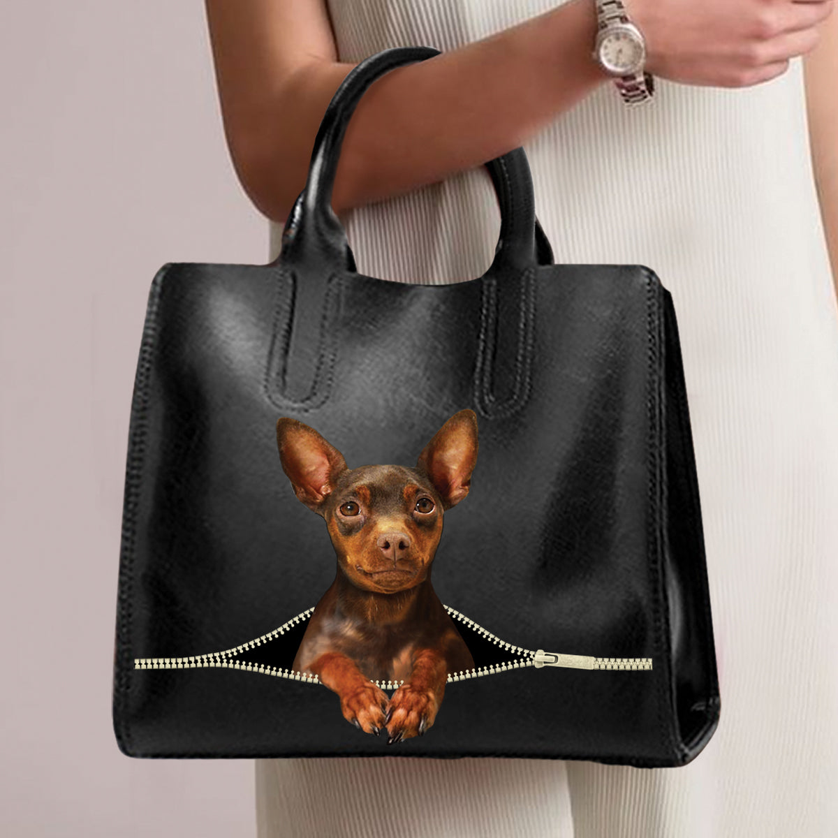 Miniature Pinscher Luxury Handbag V4