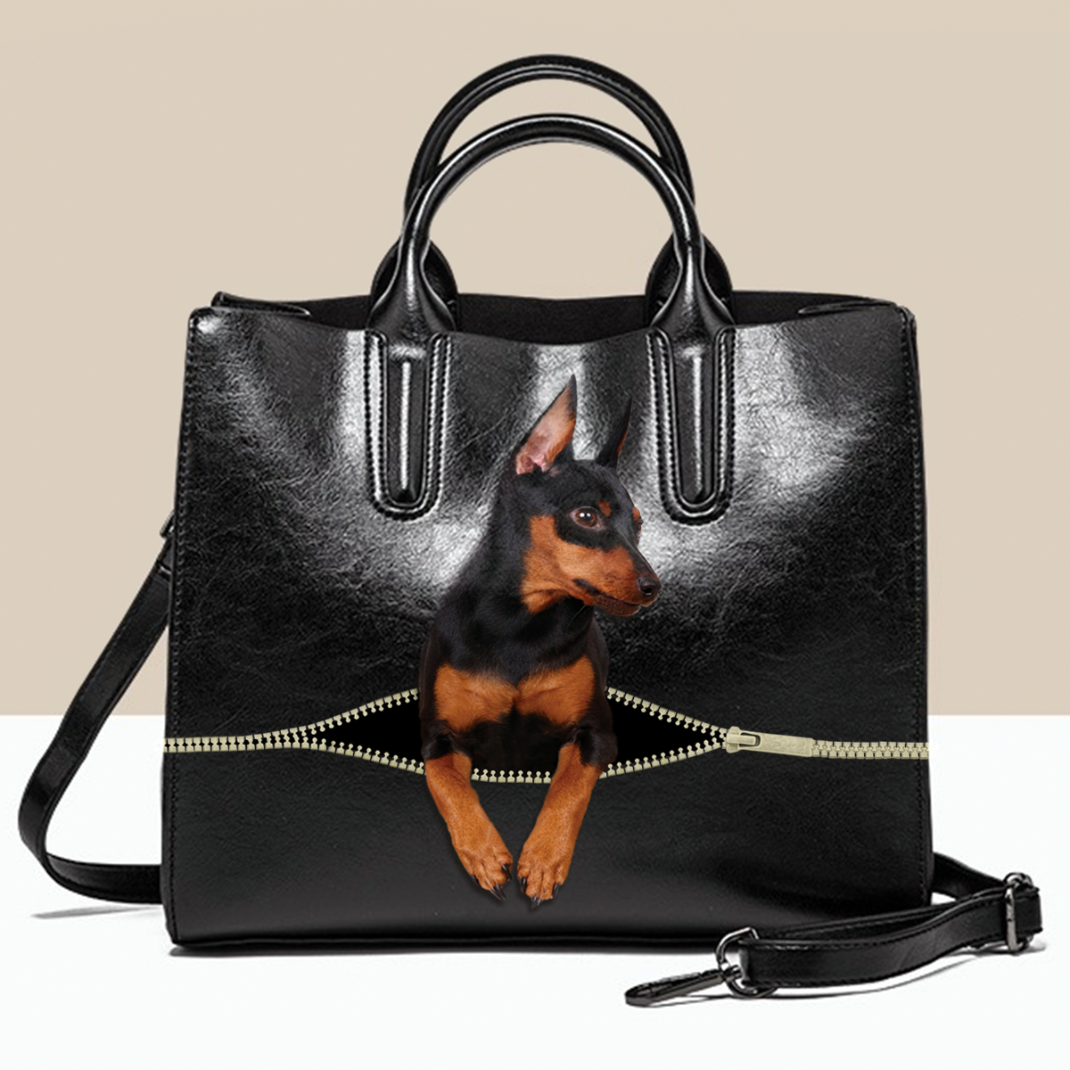 Miniature Pinscher Luxury Handbag V1