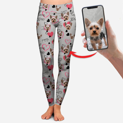 Cute Personalized Leggings With Your Pet's Photo