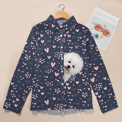 Need Cute Hearts To Bichon Frise Mom – Follus Damen-Langarmshirt