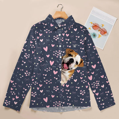 Need Cute Hearts To English Bulldog Mom – Follus Damen-Langarmshirt