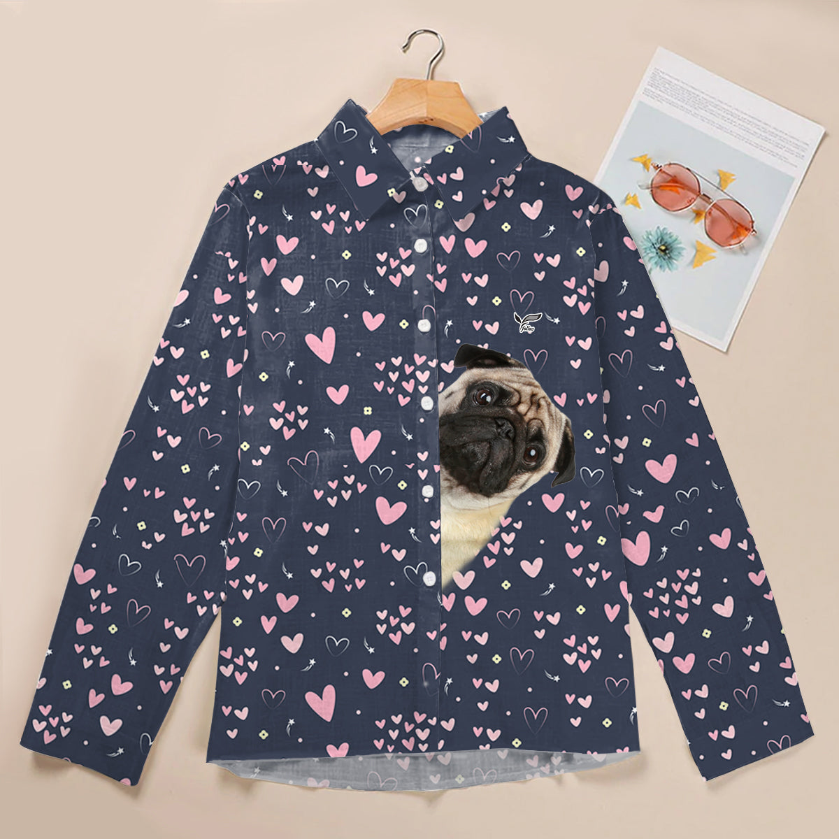 Need Cute Hearts To Pug Mom – Follus Damen-Langarmshirt