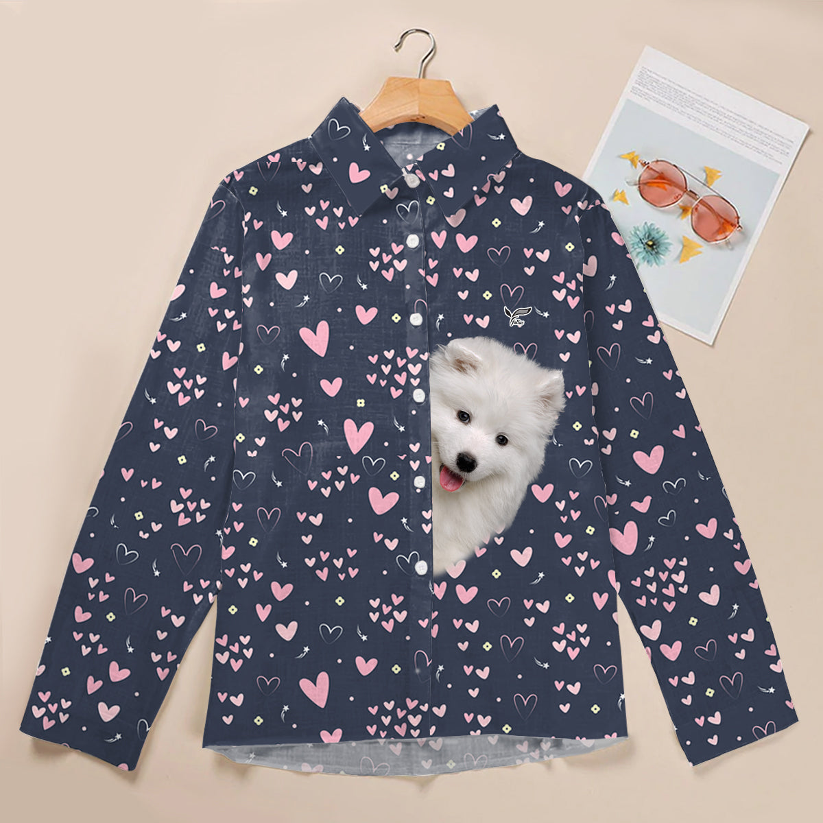 Need Cute Hearts To Samoyed-Follus Damen-Langarmshirt