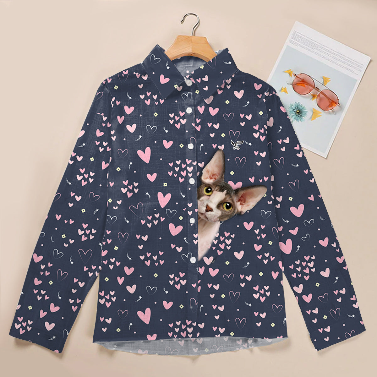 Need Cute Hearts To Sphynx Cat - Follus Damen-Langarmshirt