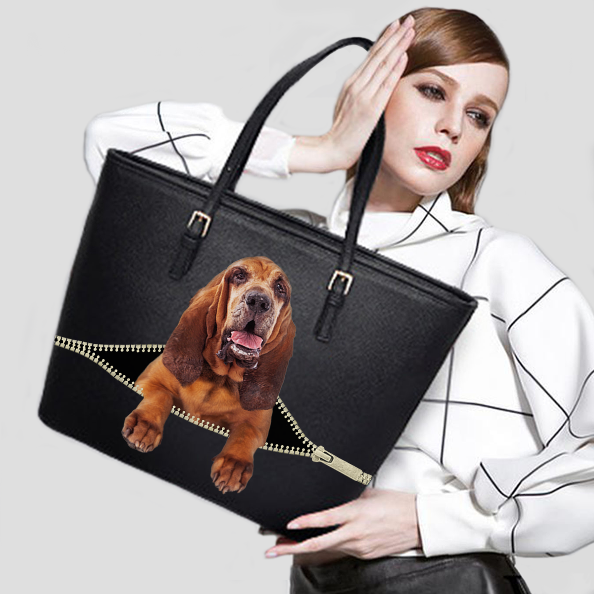 Bloodhound-Einkaufstasche V1