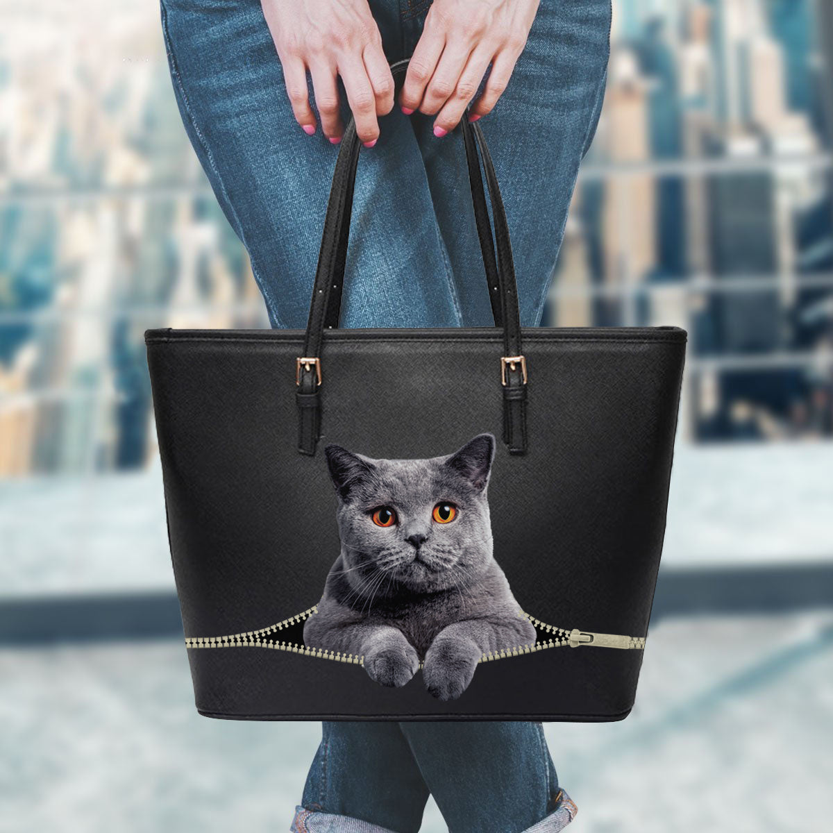 British Shorthair Cat Tote Bag V1