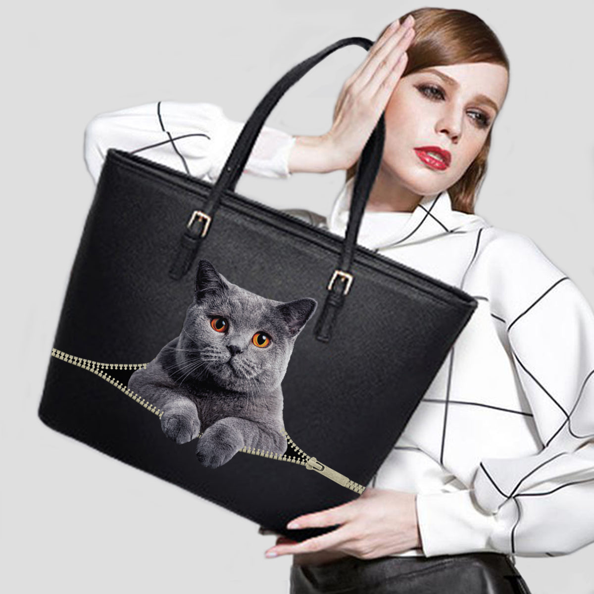 British Shorthair Cat Tote Bag V1
