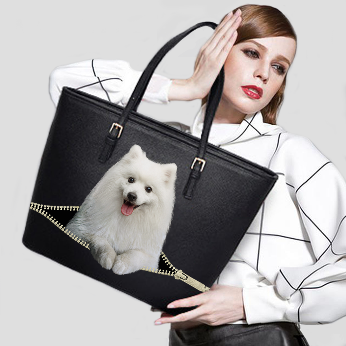 Japanische Spitz-Einkaufstasche V1