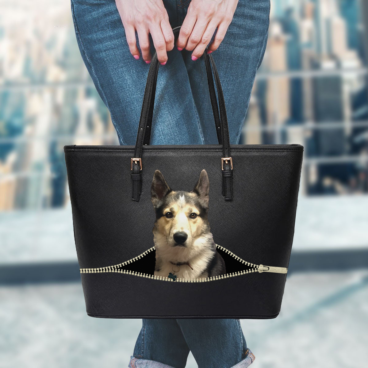 Mixed Blood Husky Tote Bag V1