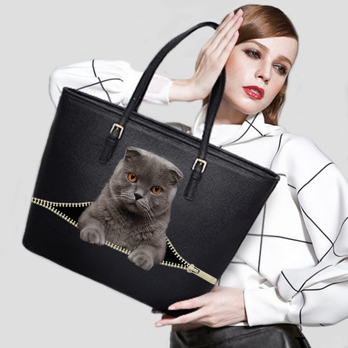 Scottish Fold Cat Tote Bag V1