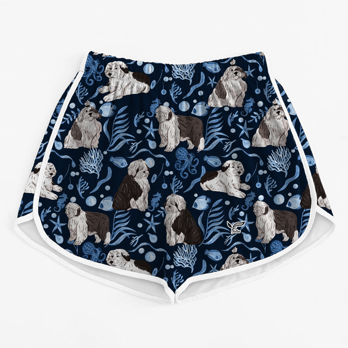 Old English Sheepdog - Short de course coloré pour femmes V1