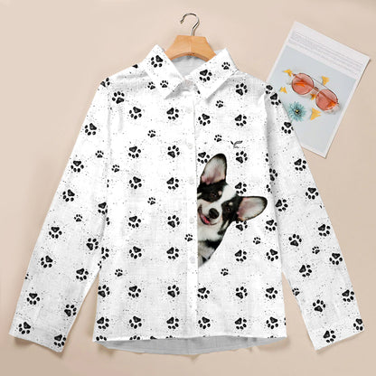 Paw-Sitive Welsh Corgi Mom - Follus Women's Long-Sleeve Shirt