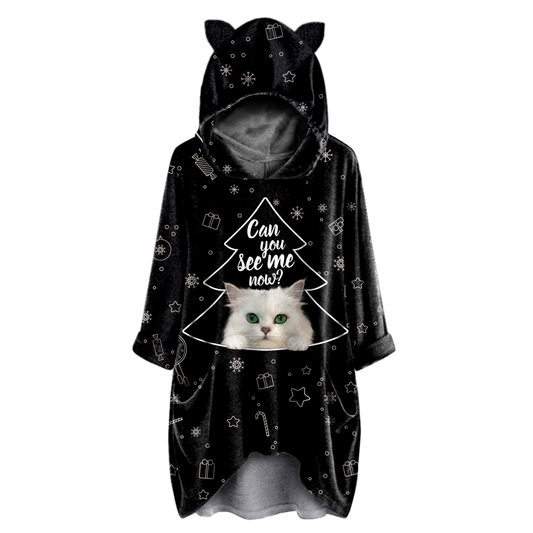 Cute Persian Chinchilla Cat - Hoodie With Ears V1
