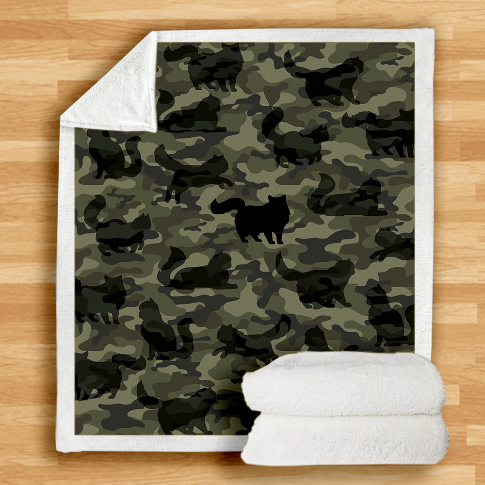Couverture camouflage chat persan V1
