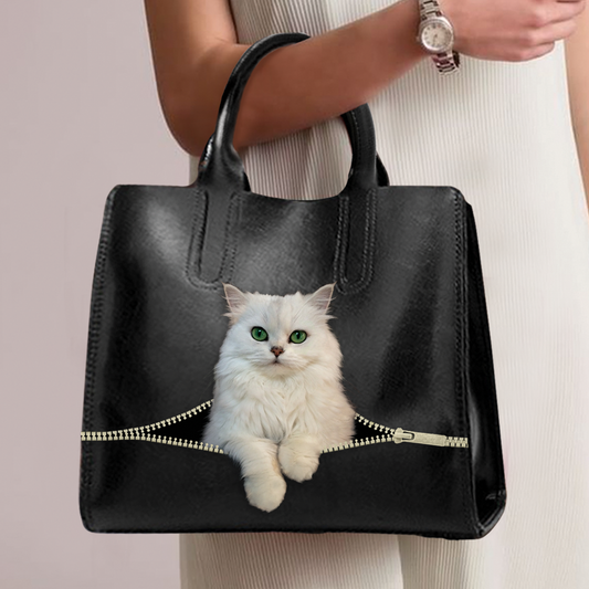 Luxus-Handtasche mit persischer Chinchilla-Katze V1