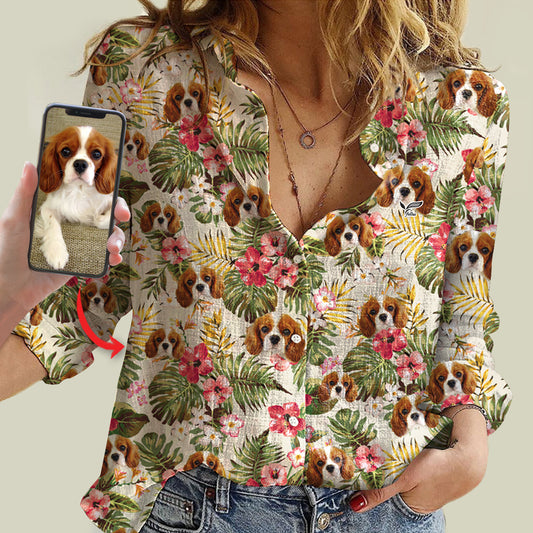 Personalisierte Sommerbluse mit dem Foto Ihres Haustieres V5