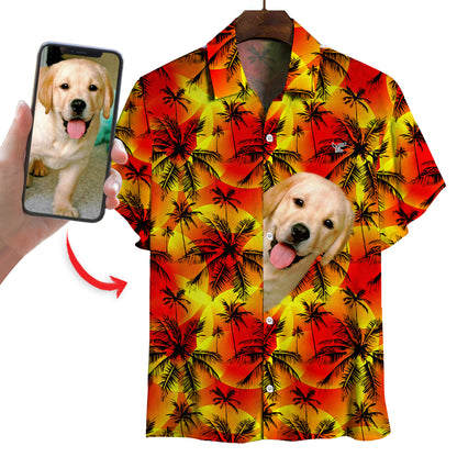 Chemise hawaïenne personnalisée avec la photo de votre animal V12