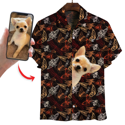Chemise hawaïenne personnalisée avec la photo de votre animal V20