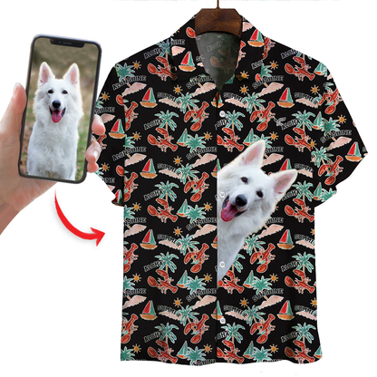 Chemise hawaïenne personnalisée avec la photo de votre animal V20