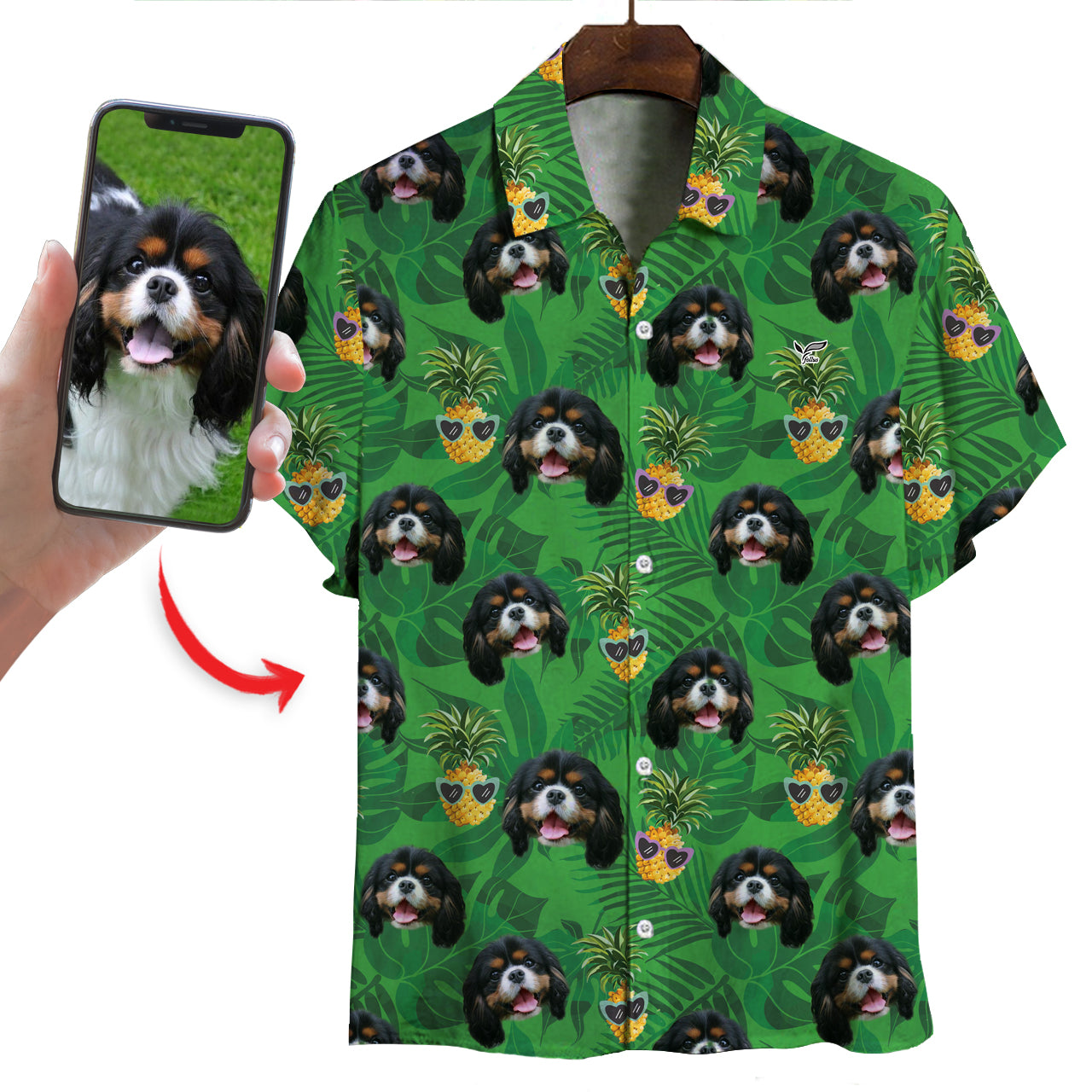 Personalisiertes Hawaiihemd mit dem Foto Ihres Haustieres V8