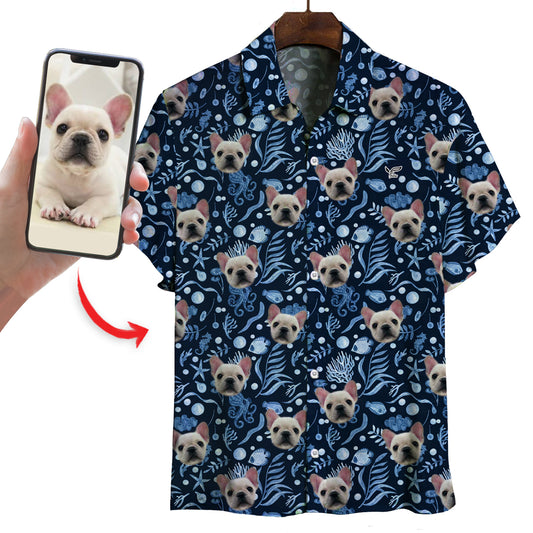 Chemise hawaïenne personnalisée avec la photo de votre animal V22