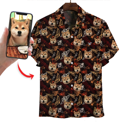 Chemise hawaïenne personnalisée avec la photo de votre animal V27