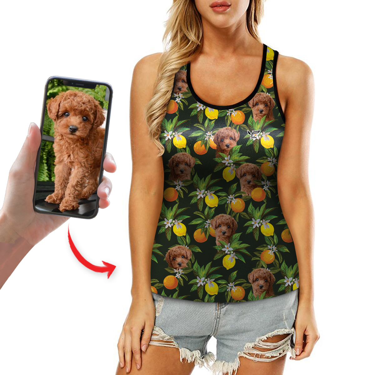 Personalized Hawaiian Tank Top With Your Pet's Photo V10