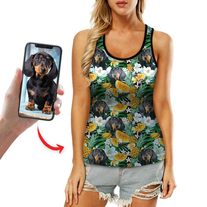 Personalized Hawaiian Tank Top With Your Pet's Photo V11