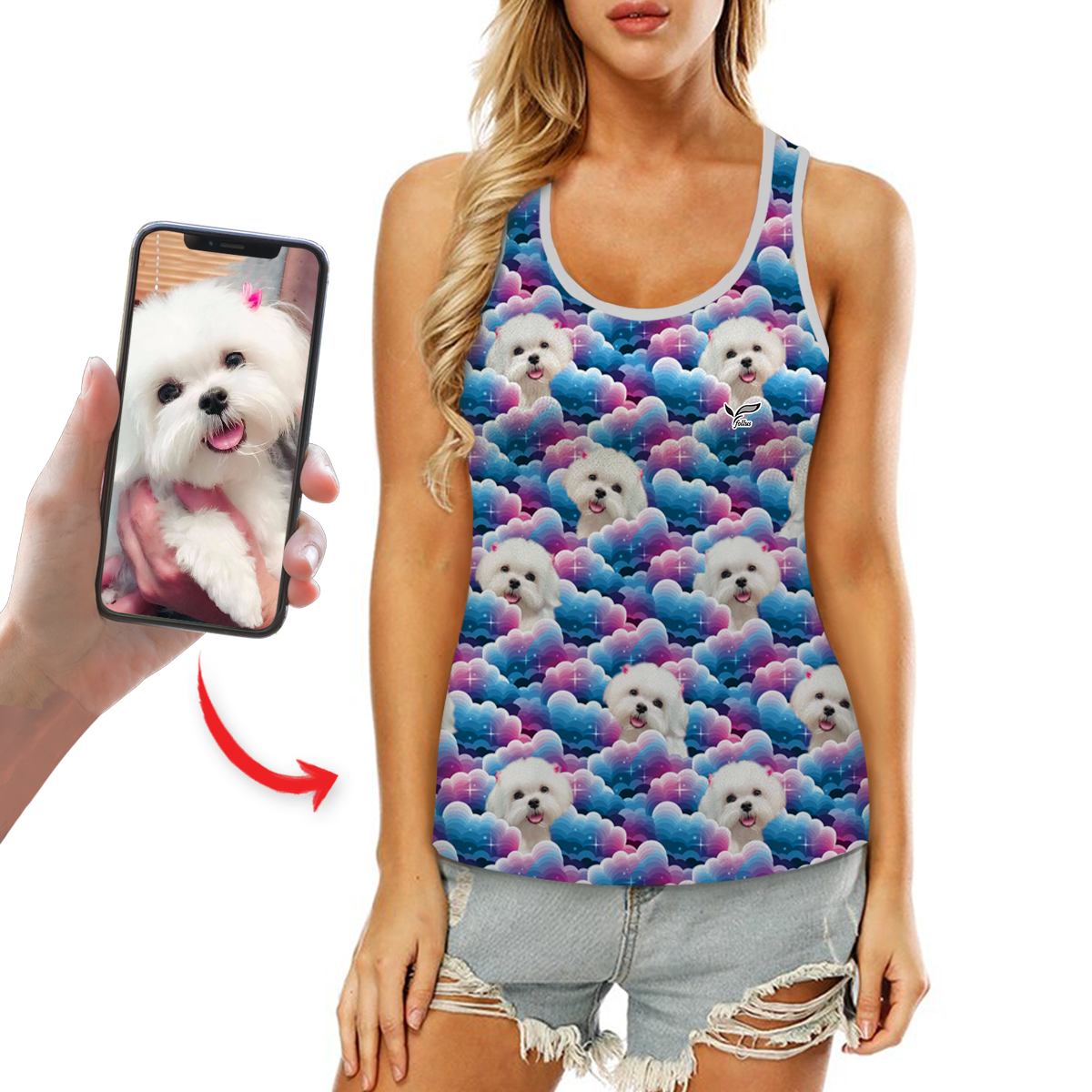 Personalized Hawaiian Tank Top With Your Pet's Photo V9