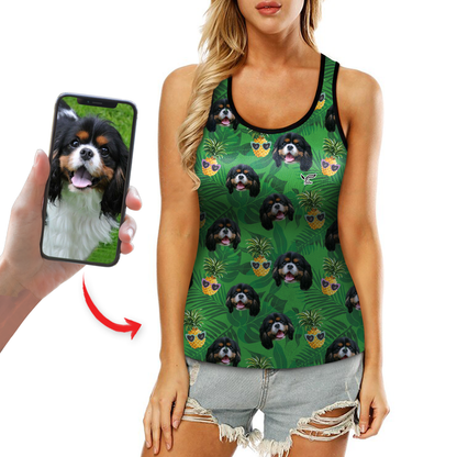 Personalized Hawaiian Tank Top With Your Pet's Photo V15