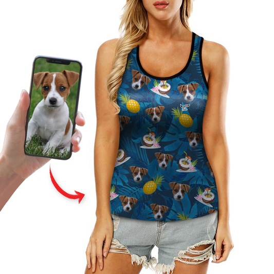 Personalized Hawaiian Tank Top With Your Pet's Photo V15