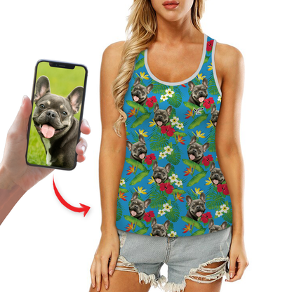Personalized Hawaiian Tank Top With Your Pet's Photo V16