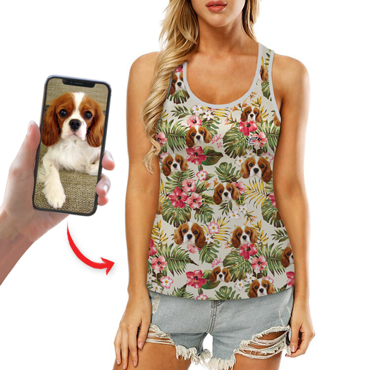 Personalized Hawaiian Tank Top With Your Pet's Photo V17