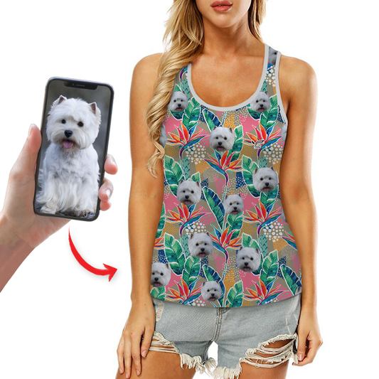 Personalized Hawaiian Tank Top With Your Pet's Photo V6