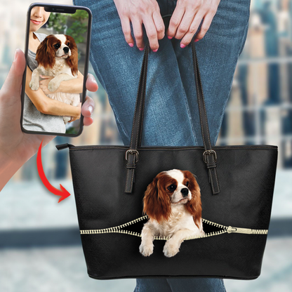 Go Out Together - Personalized Tote Bag With Your Pet's Photo V1-D