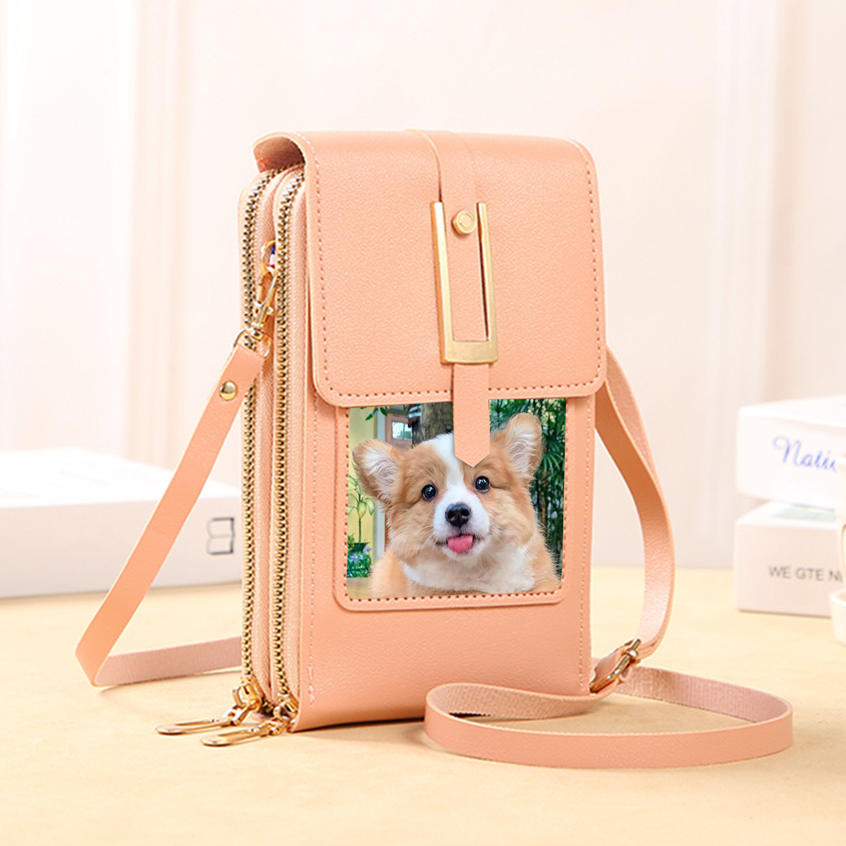 Personalized With Your Pet's Photo - Peach