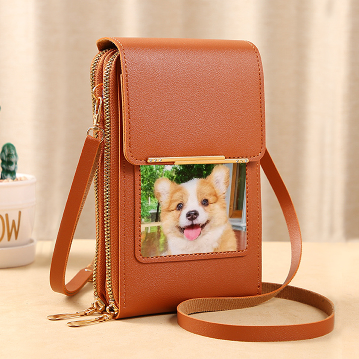 Personalized With Your Pet's Photo - Brown