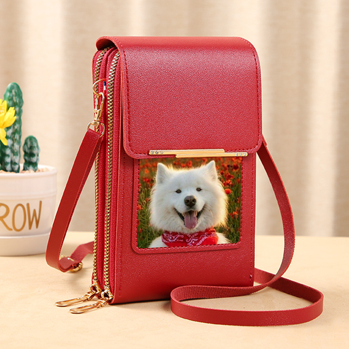 Personalized With Your Pet's Photo - Red