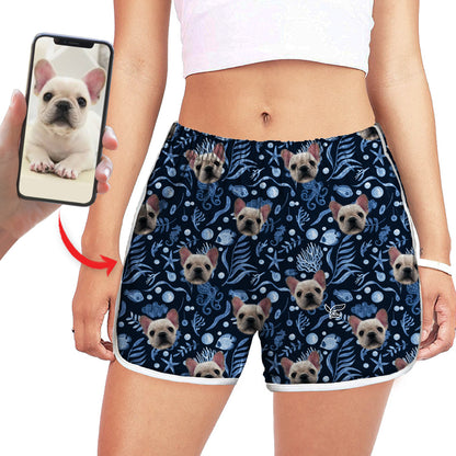 Short de course coloré personnalisé pour femme avec la photo de votre animal V10